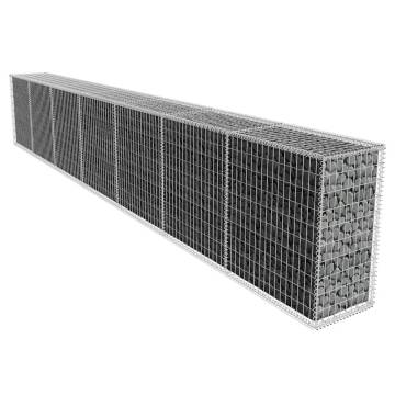 Gabion Wall with Cover - Galvanised Steel 600x50x100 cm