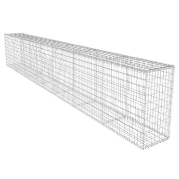 Gabion Wall with Cover - Galvanised Steel 600x50x100 cm