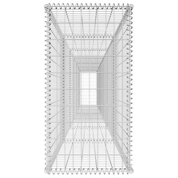 Gabion Wall with Cover - Galvanised Steel 600x50x100 cm