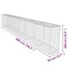 Gabion Wall with Cover - Galvanised Steel 600x50x100 cm