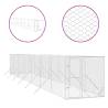 Outdoor Dog Kennel Silver 2x14x2m - Galvanised Steel