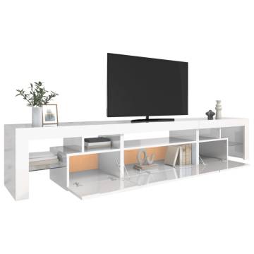 LED TV Cabinet High Gloss White - Modern Design | HipoMarket