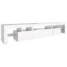 LED TV Cabinet High Gloss White - Modern Design | HipoMarket