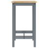 3 Piece Bar Set Grey Solid Wood Pine - Hipomarket