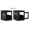 Stylish Dog Crate Furniture - Black 55x75x65 cm