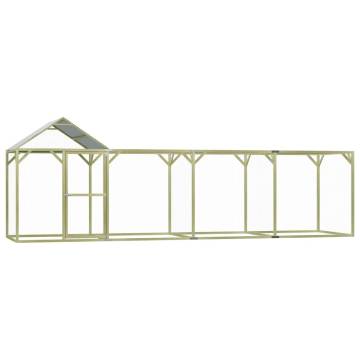 Durable Chicken Cage 6x1.5x2m - Impregnated Wood & Steel