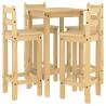 5 Piece Solid Wood Pine Bar Set - Stylish & Comfortable