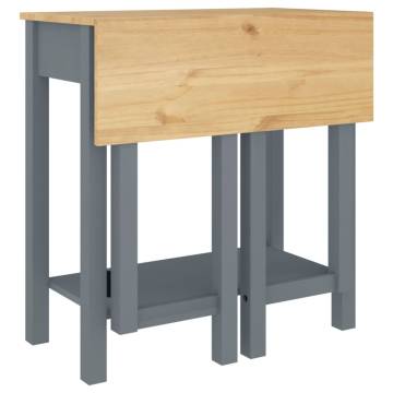 5 Piece Bar Set - Grey Solid Wood Pine | Hipo Market