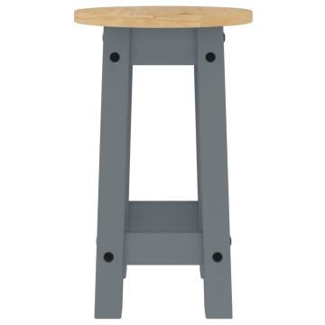 5 Piece Bar Set - Grey Solid Wood Pine | Hipo Market