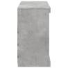 Modern Sideboard with LED Lights - Concrete Grey 81x37x67 cm