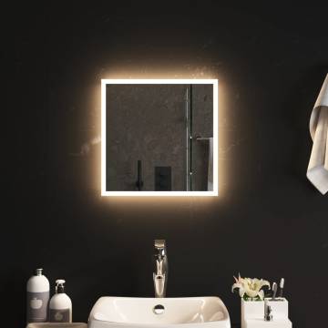 Stylish LED Bathroom Mirror 40x40 cm - Waterproof & Easy Setup