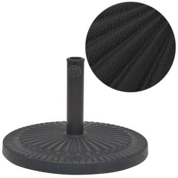 Parasol Base Resin Round Black 14 kg - Durable & Stylish