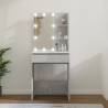 Dressing Table with LED Concrete Grey 60x40x140 cm Colour concrete grey Quantity in Package 1 