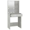 Dressing Table with LED - Concrete Grey - 60x40x140 cm