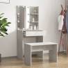 Stylish LED Dressing Table Set - Concrete Grey Wood