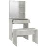 Stylish LED Dressing Table Set - Concrete Grey Wood