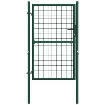 Durable Green Steel Fence Gate 100x200 cm | Hipo Market