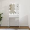 Stylish White Dressing Table with LED - 60x40x140 cm