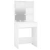 Stylish White Dressing Table with LED - 60x40x140 cm