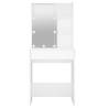 Stylish White Dressing Table with LED - 60x40x140 cm