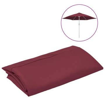 Replacement Fabric for Outdoor Parasol - Bordeaux Red 300 cm