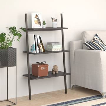 3-Tier Leaning Shelf Black | Space-Saving Storage Solution