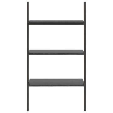 3-Tier Leaning Shelf Black | Space-Saving Storage Solution