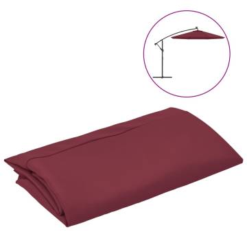 Replacement Fabric for Cantilever Umbrella – Bordeaux Red 300 cm