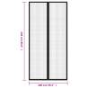 Insect Door Curtains - 2 Pcs Black 220x100 cm with Magnet Blocks