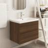 Sink Cabinet Brown Oak 60x38.5x45 cm Engineered Wood Colour brown oak Size 60 x 38.5 x 45 cm Number of 1 Number of Pieces 