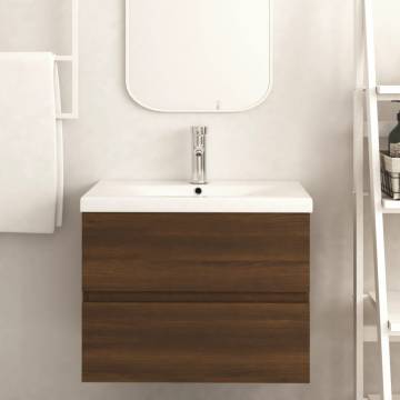 Sink Cabinet Brown Oak 60x38.5 cm - Stylish Bathroom Storage