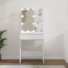 Dressing Table with LED High Gloss White 60x40x140 cm Colour high gloss white Quantity in Package 1 