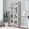 Vitrine Cabinet Concrete Grey 82.5x30.5x185.5 cm Engineered Wood Colour concrete grey Quantity in Package 1 Height 185.5 cm 