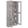 Vitrine Cabinet Concrete Grey 82.5x30.5 cm - Hipomarket UK