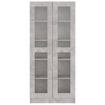 Vitrine Cabinet Concrete Grey 82.5x30.5 cm - Hipomarket UK