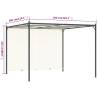 Cream White Adjustable Roof Pergola 3x3m - Hipomarket