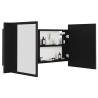 LED Bathroom Mirror Cabinet Black 90x12x45 cm - Hipomarket