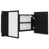 LED Bathroom Mirror Cabinet Black 90x12x45 cm - Hipomarket