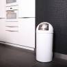 EKO Waste Bin with Push Lid 40L - Modern White Rubbish Bin