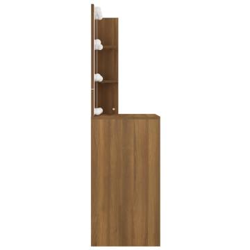 Dressing Table with LED - Brown Oak 60x40x140 cm | HipoMarket