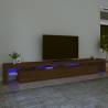 TV Cabinet with LED Lights Brown Oak 290x36.5x40 cm Colour brown oak Quantity in Package 1 Width 290 cm 