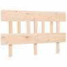 Small Double Solid Wood Bed Frame with Headboard - HipoMarket