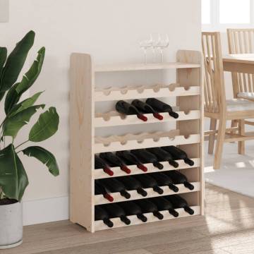 Wine Rack with Top Board - Solid Pine Wood, 36 Bottle Capacity