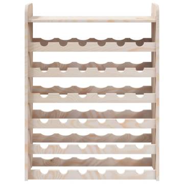 Wine Rack with Top Board - Solid Pine Wood, 36 Bottle Capacity