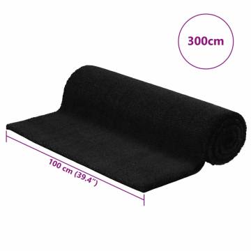 Durable Black Coir Door Mat 100x300 cm | Hipomarket