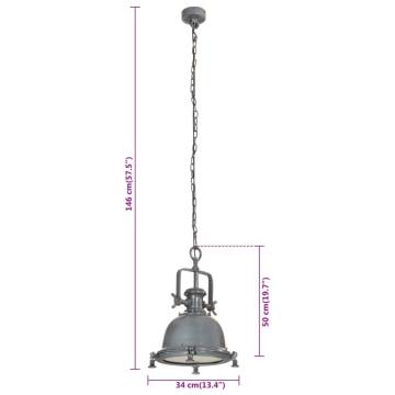 Stylish Aluminium Pendant Lighting - 34x34x146 cm