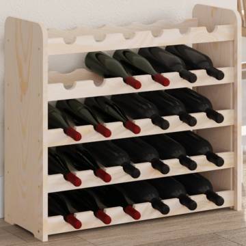 Solid Wood Pine Wine Rack - 67.5x25x60 cm | Hipomarket