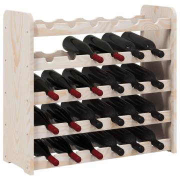 Solid Wood Pine Wine Rack - 67.5x25x60 cm | Hipomarket