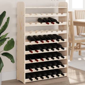 Solid Pine Wine Rack with Top Board - 56 Bottle Capacity