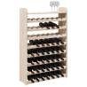 Solid Pine Wine Rack with Top Board - 56 Bottle Capacity